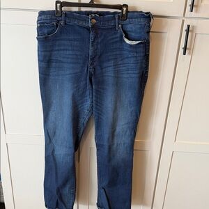 Express Women's Slim Straight Jeans in Indigo Blue